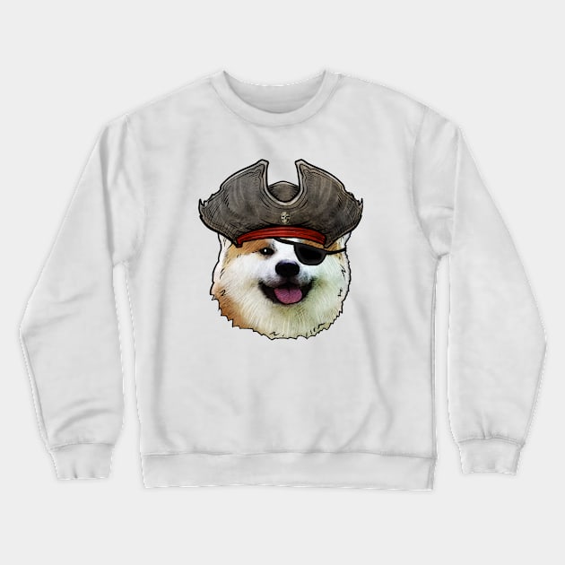 Akita Pirate Crewneck Sweatshirt by whyitsme